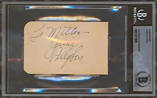 June Allyson — June Allyson Little Women Authentic Signed 2.4x3.85 Album Page BAS Slabbed, изображение 3