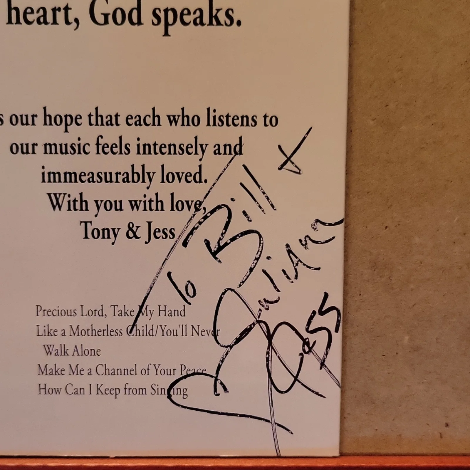 Signed CD From a Silent Heart Songs of Spirit & Surrender autographed, image 2