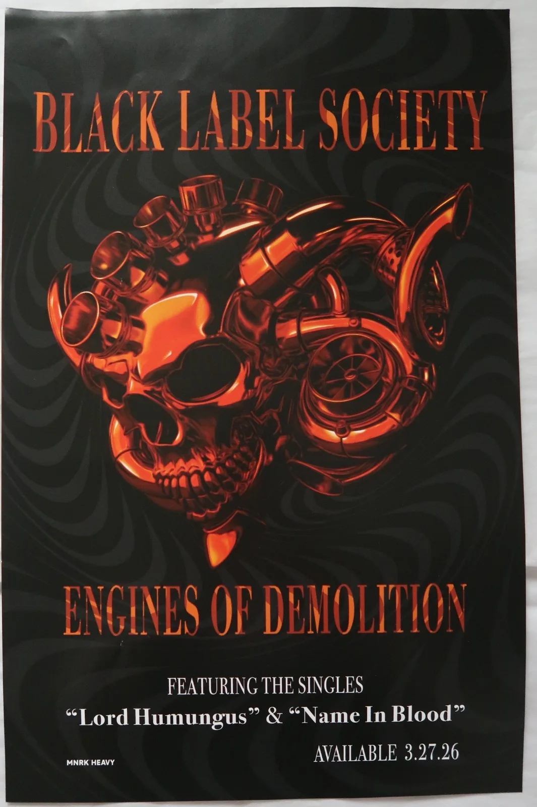 Black Label Society Poster Signed Autographed Zakk Wylde BLS Engines Demolition, изображение 3