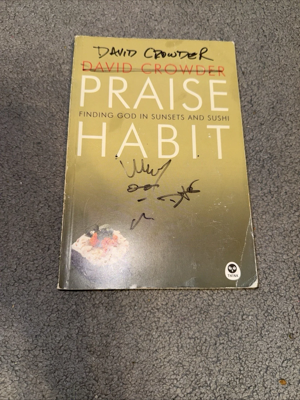 David Crowder AUTOGRAPH SIGNED Book Sketch Drawing CCM, image 3