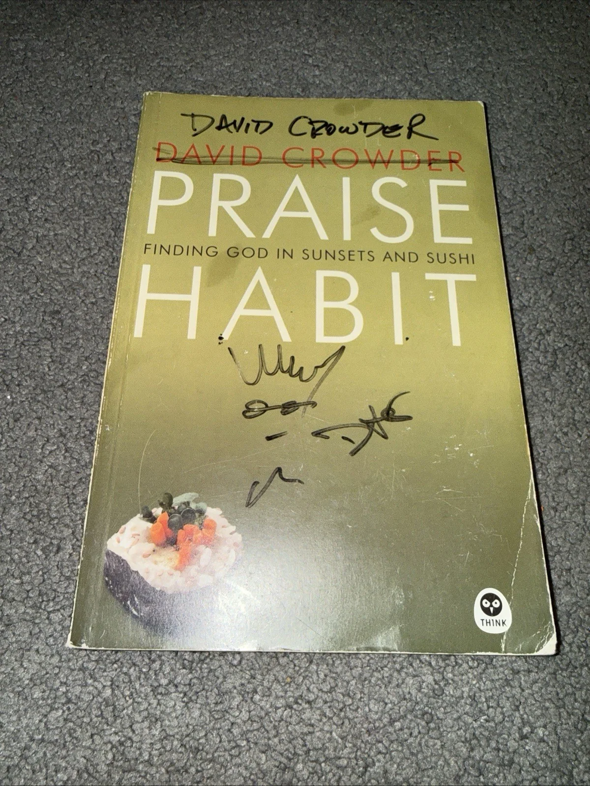 David Crowder AUTOGRAPH SIGNED Book Sketch Drawing CCM, image 4