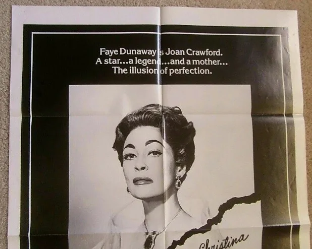 MOMMIE DEAREST ORIGINAL 1981 US ONE SHEET POSTER 41"x27" FAYE DUNAWAY / CRAWFORD, изображение 2