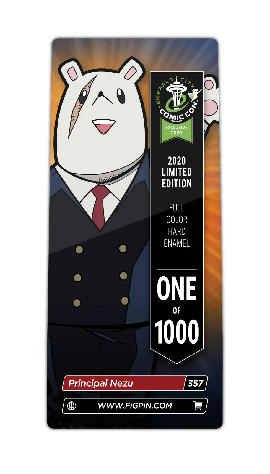 FiGPiN Principal Nezu (0357) My Hero Academia (LE1000) 3-Inch Enamel Pin, изображение 2
