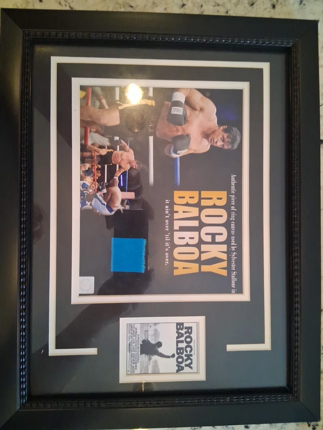 Sylvester Stallone — Sylvester Stallone Piece Of Matt Framed From Rocky Balboa, image 2