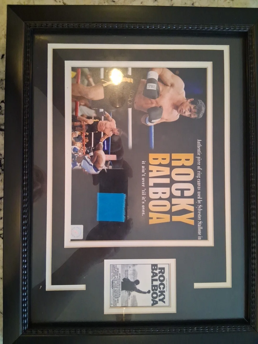 Sylvester Stallone — Sylvester Stallone Piece Of Matt Framed From Rocky Balboa, image 4
