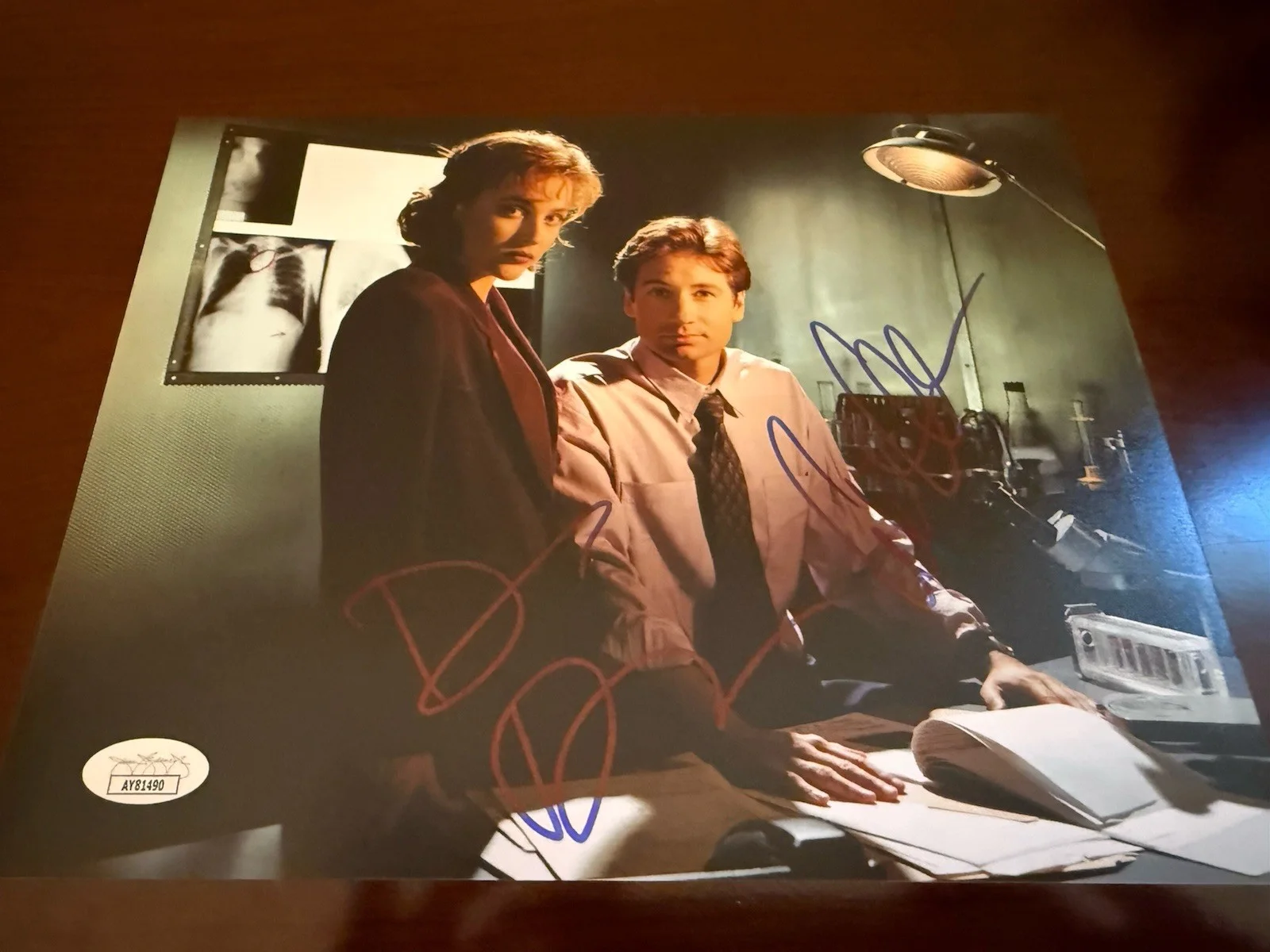 Gilian Anderson — Dual Signed Gillian Anderson /David Duchovny X Files Autographed JSA COA RARE, изображение 4