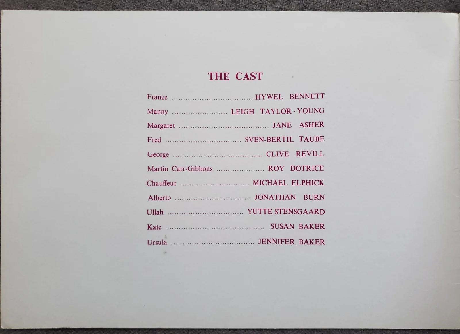 THE BUTTERCUP CHAIN - VINTAGE 1970 SYNOPSIS - HYWEL BENNETT, LEIGH TAYLOR-YOUNG, изображение 2