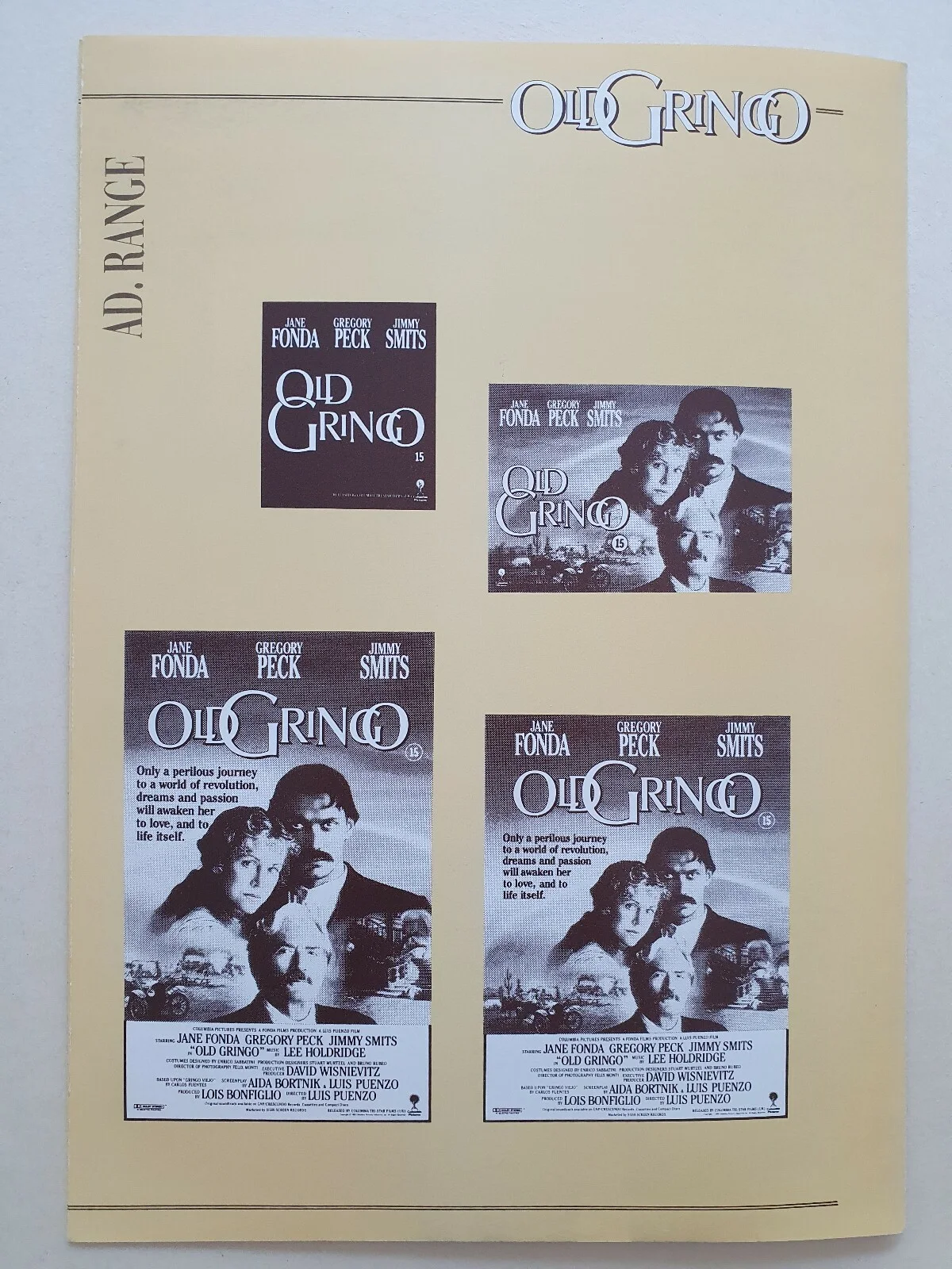 OLD GRINGO - VINTAGE UK PRESSBOOK & SYNOPSIS SHEET - JANE FONDA, GREGORY PECK, изображение 4