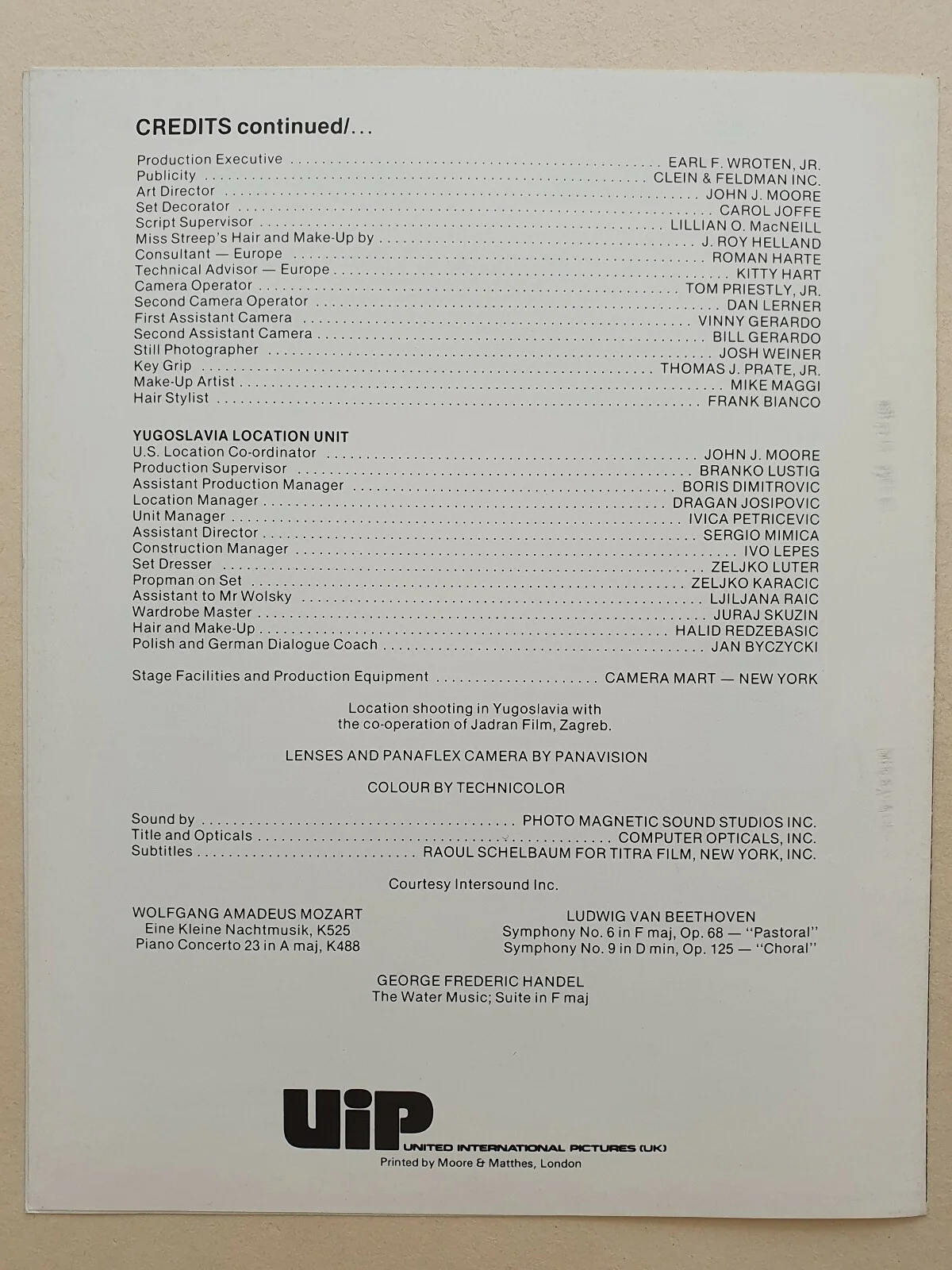SOPHIE'S CHOICE - VINTAGE ORIGINAL PRESS SYNOPSIS BOOKLET - MERYL STREEP, KLINE, image 3