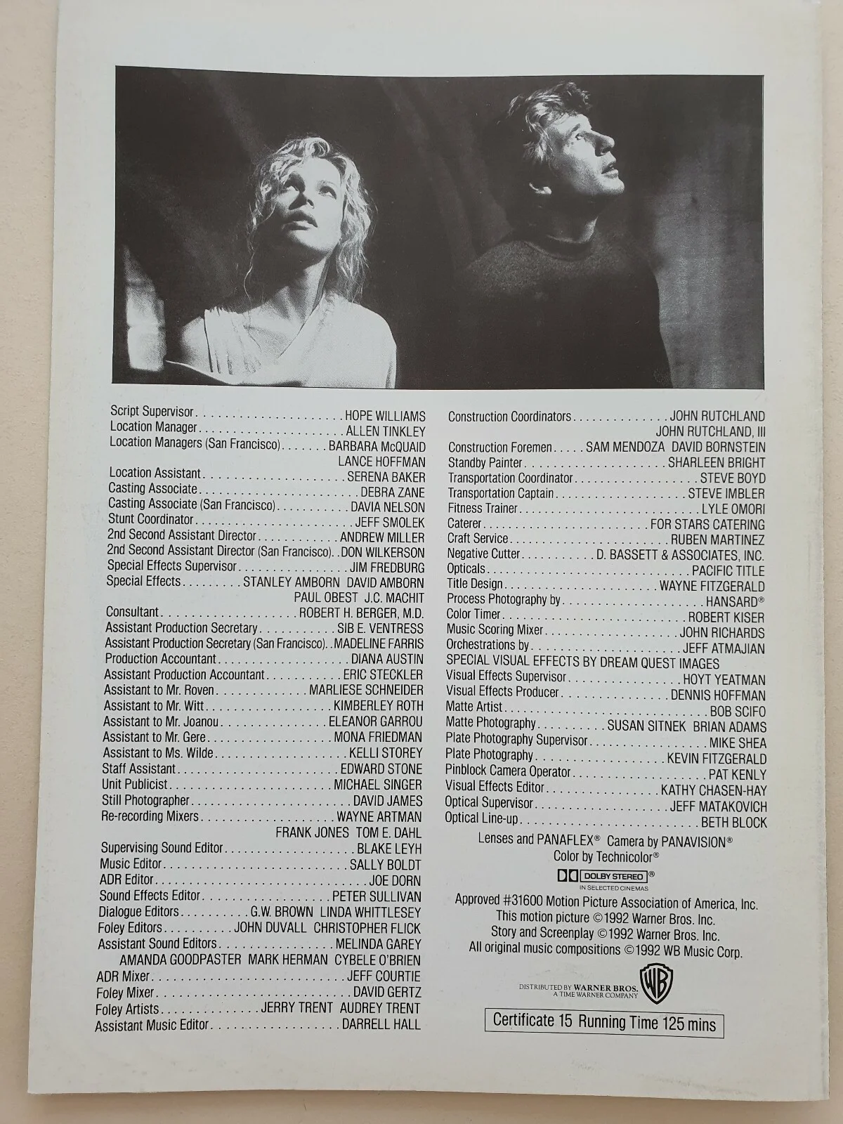 FINAL ANALYSIS - 2 ORIGINAL 1982 PRESS SYNOPSIS BOOKLETS GERE, BASINGER, THURMAN, image 3