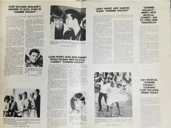 SUMMER HOLIDAY - EXTREMELY RARE DELUXE VINTAGE 1963 US PRESSBOOK - CLIFF RICHARD, image 4