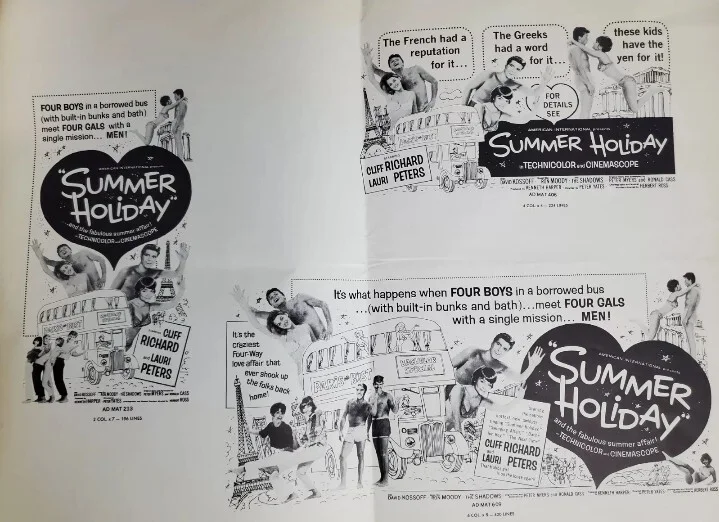 SUMMER HOLIDAY - EXTREMELY RARE DELUXE VINTAGE 1963 US PRESSBOOK - CLIFF RICHARD, image 5