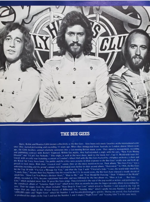 SGT PEPPER'S LONELY HEARTS - ORIGINAL VINTAGE 1978 SOUVENIR BROCHURE - BEE GEES, изображение 4