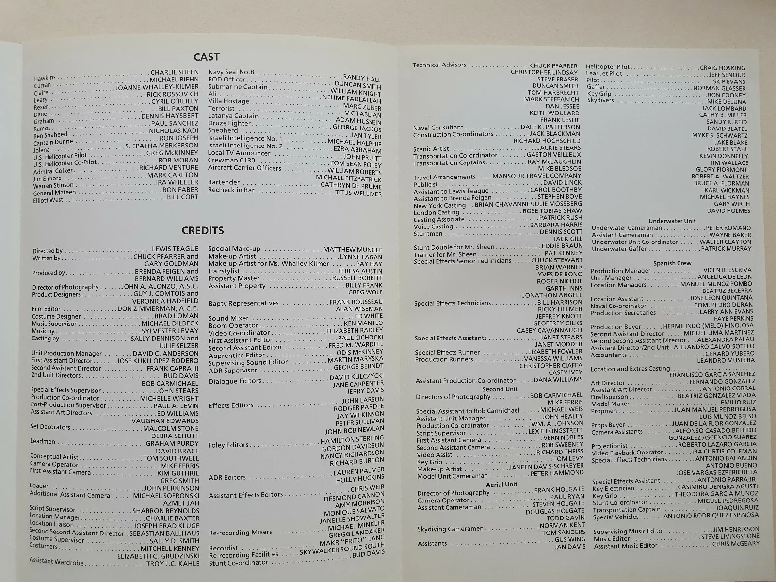 NAVY SEALS - VINTAGE ORIGINAL PRESS SYNOPSIS BOOKLET - SHEEN, BIEHN, ROSSOVICH, изображение 3