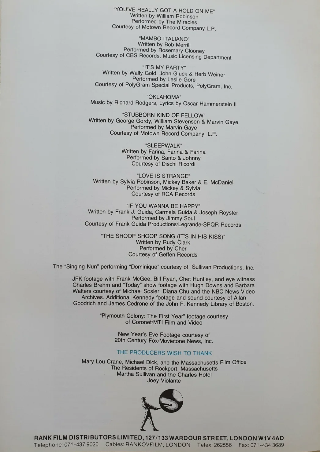 MERMAIDS - VINTAGE ORIGINAL SYNOPSIS BOOKLET - CHER, WINONA RYDER, BOB HOSKINS, изображение 4