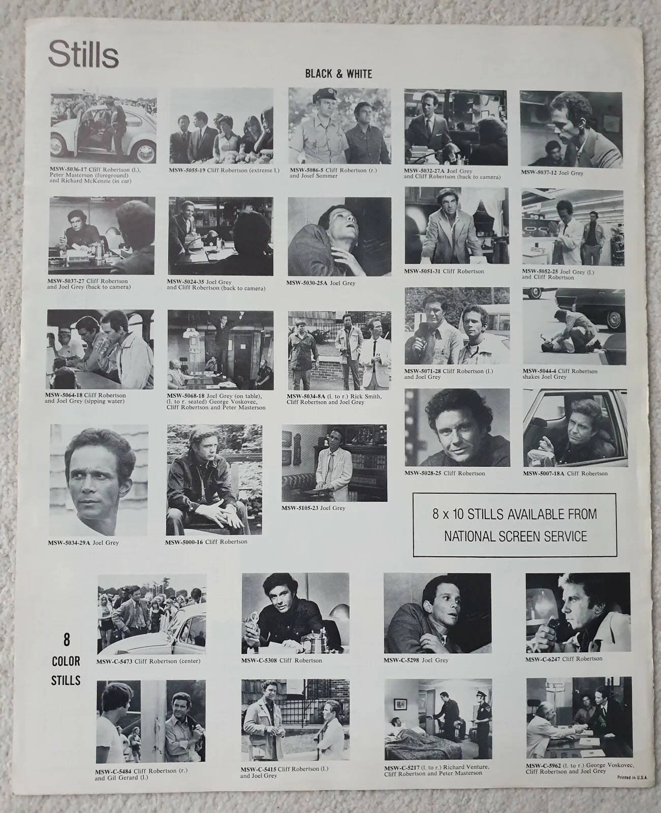 MAN ON A SWING - 1974 US PRESSBOOK - CLIFF ROBERTSON, JOEL GREY * UNFOLDED *, image 2