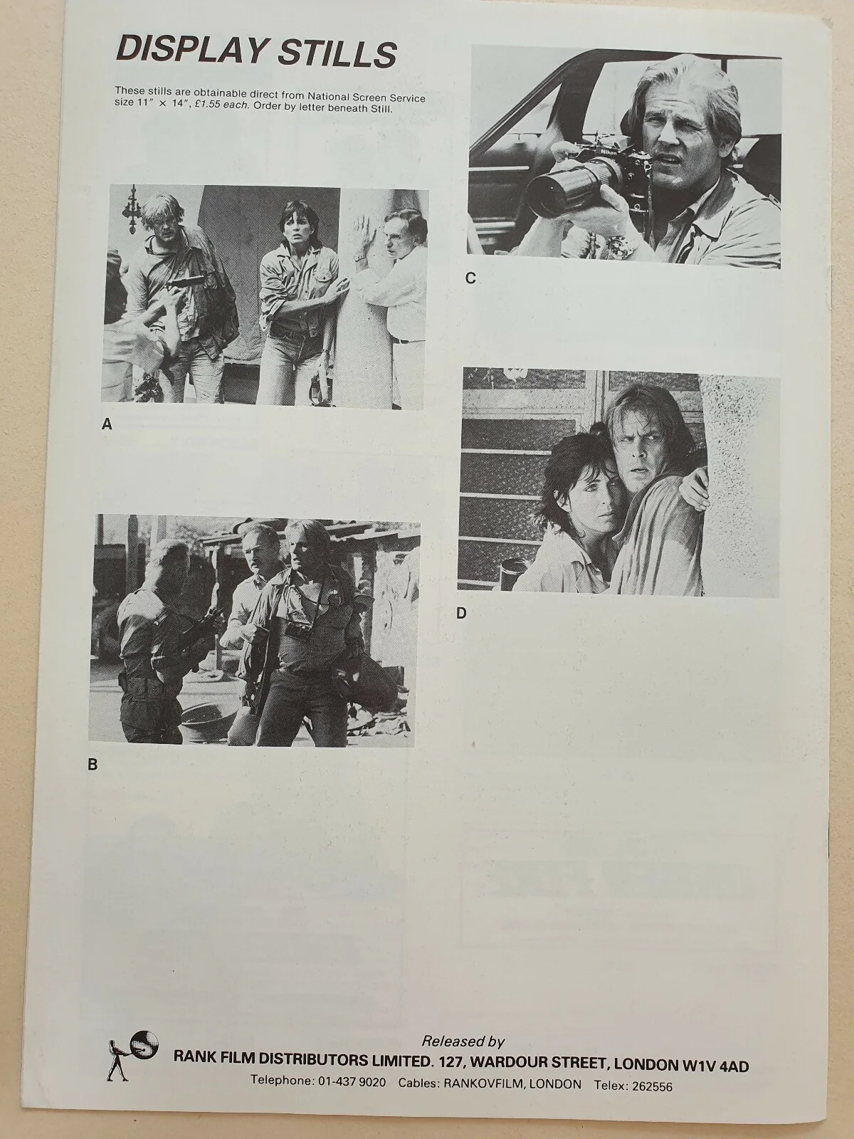 UNDER FIRE - VINTAGE ORIGINAL UK PRESSBOOK - NICK NOLTE, GENE HACKMAN, image 5
