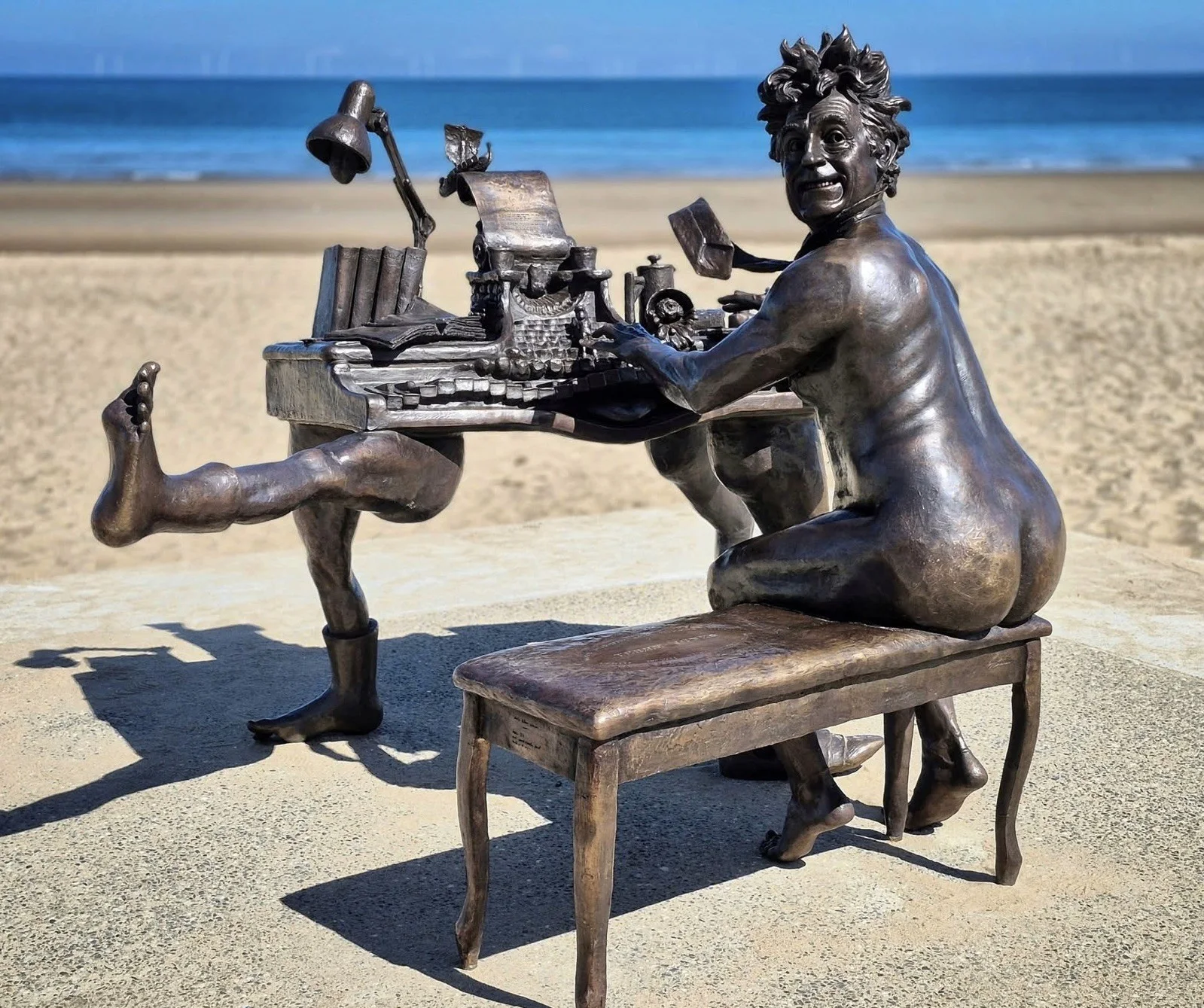 Monty Python’s Terry Jones A Python on the Prom Colwyn Bay New Sticker Statue, image 2