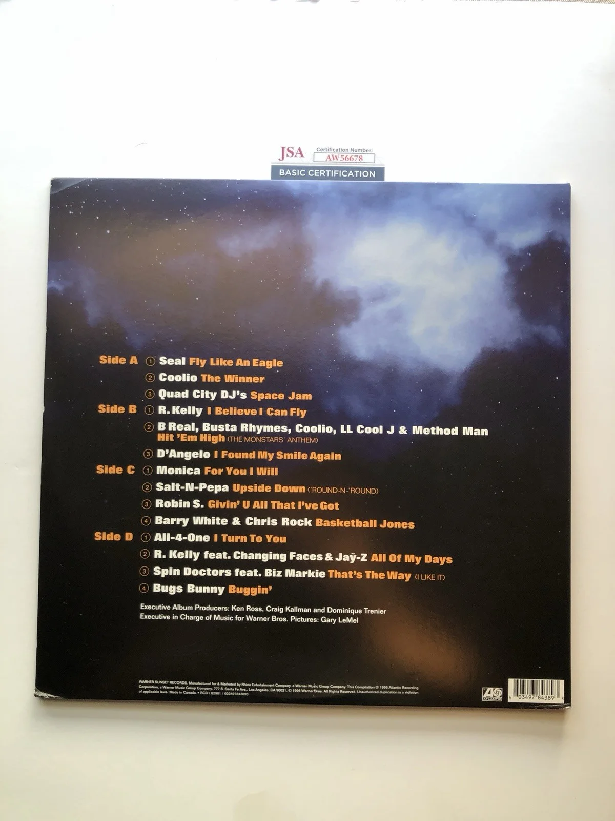 Charles Barkley Signed Autographed Space Jam Movie Sound Track Vinyl JSA COA, изображение 5