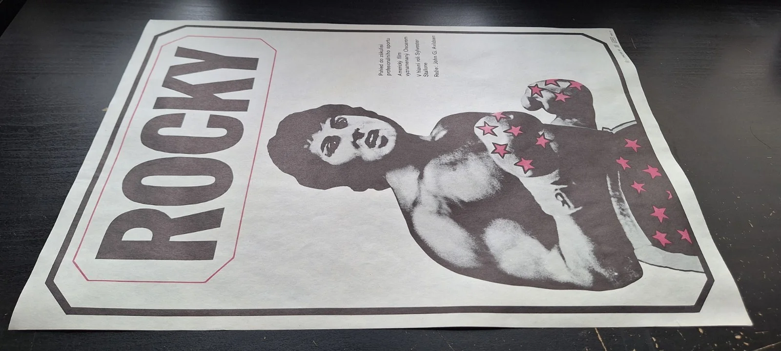 ROCKY - SYLVESTER STALLONE, ORIGINAL A3 CZECH MOVIE POSTER, JAN ANTONIN PACAK, изображение 2
