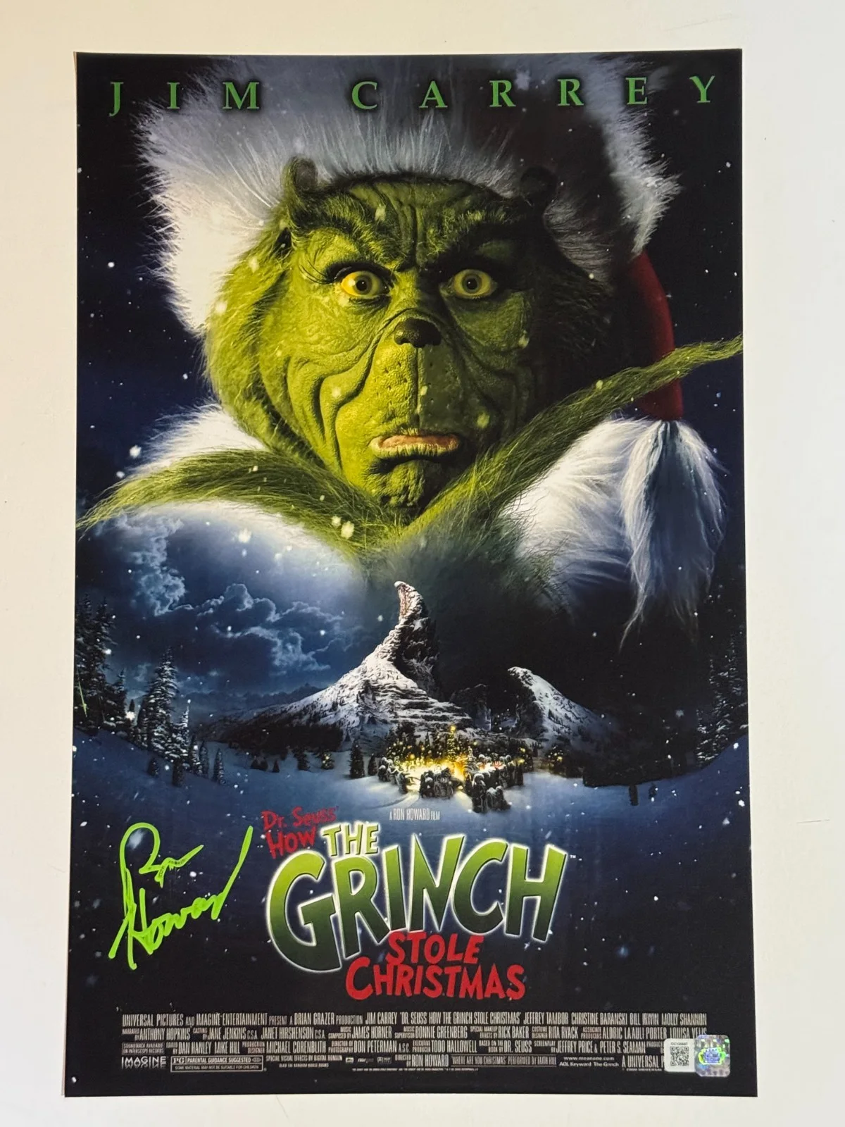 Ron Howard — Ron Howard Signed Autographed How the Grinch Stole Christmas 11x17 Poster OCCM