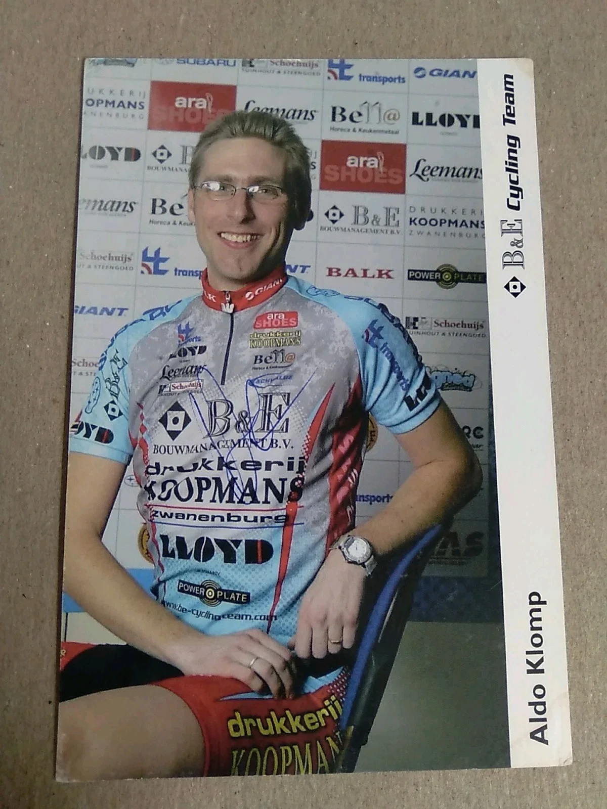 Aldo Klomp Nederlands Cyclist Autographed 6x4 Photo Signed, image 2