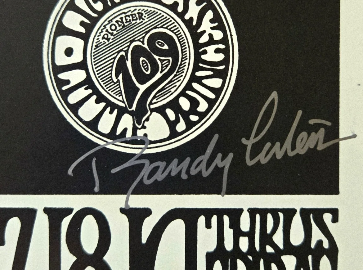 TWICE SIGNED The BAND BG 169 OP1 1969 Winterland Tuten & Rick Danko AOR Poster, изображение 3