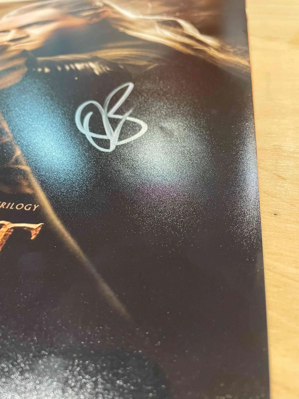 Orlando Bloom — Orlando Bloom Signed The Hobbit Poster. Damaged C, image 2