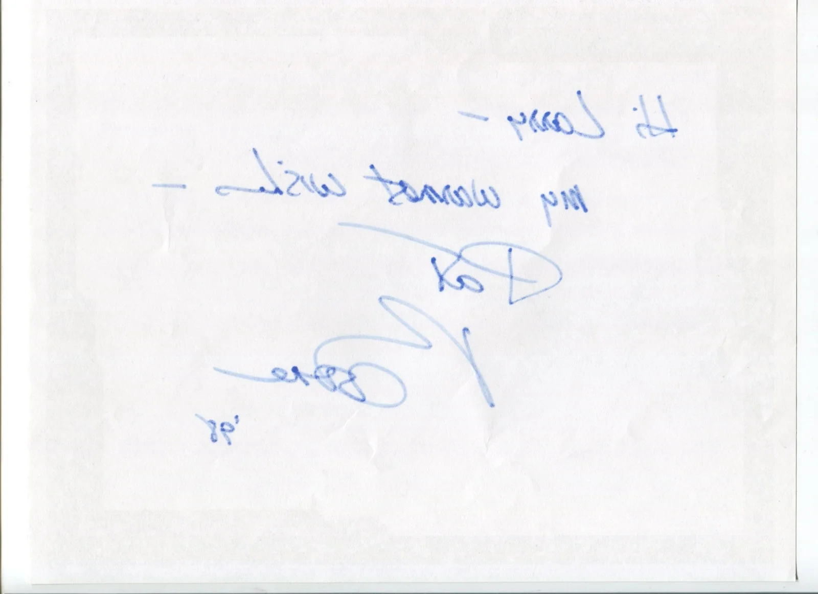 Pat Boone Signed 8.5 x 11 Inch Page Autographed Music Singer, image 2