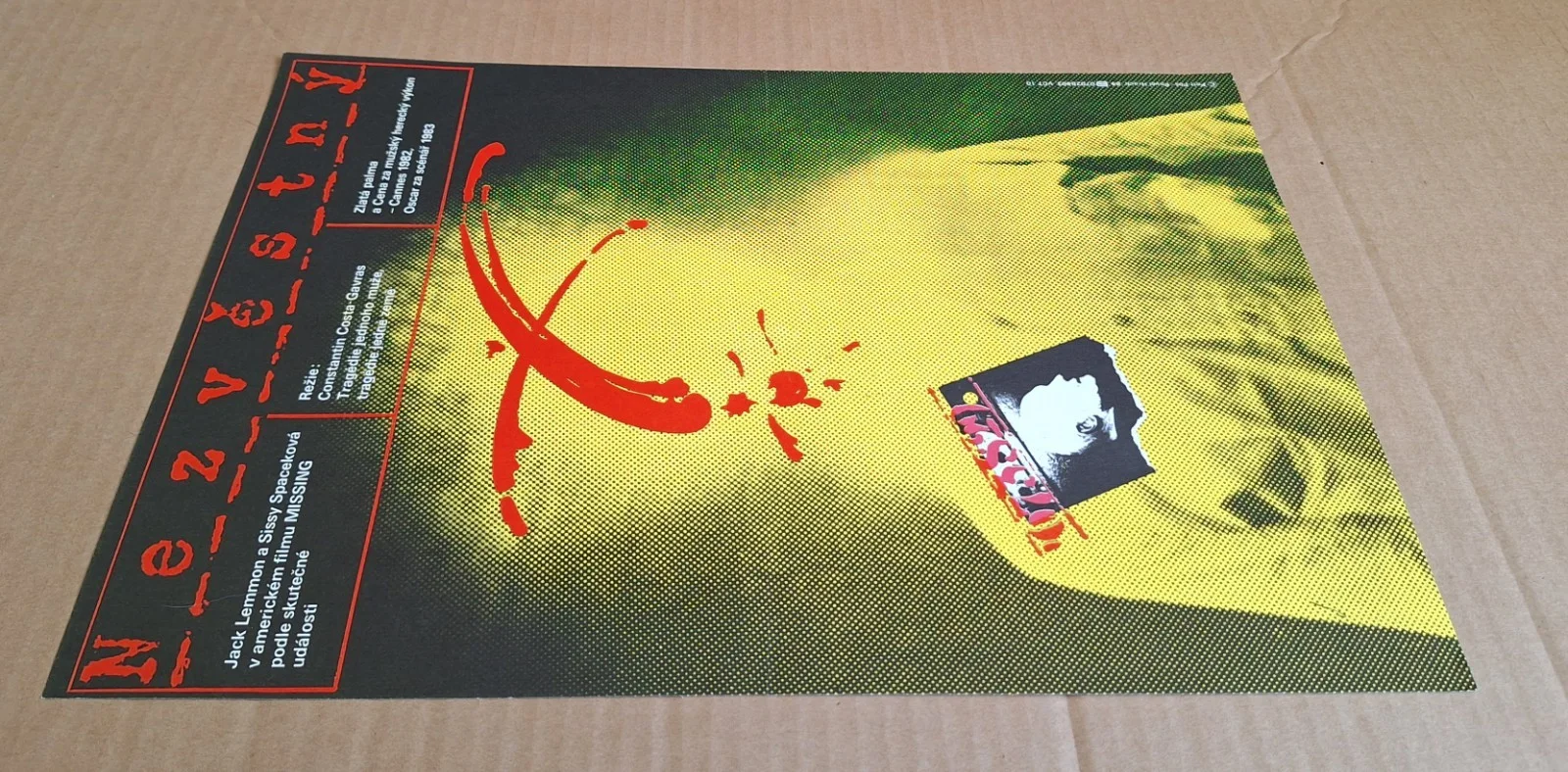 MISSING, NEZVESTNY 1982, SISSY SPACEK, ORIGINAL A3 CZECH MOVIE POSTER, PETR POS, изображение 2