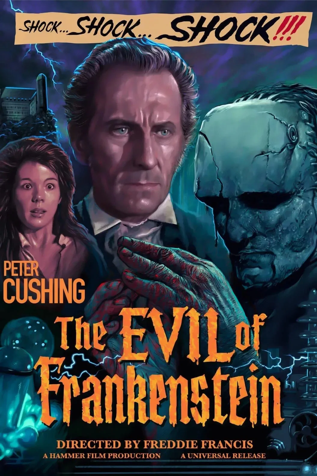 THE EVIL OF FRANKENSTEIN 1964 CLASSIC HAMMER pafu-3948 REPRODUCTION POSTCARD, изображение 5