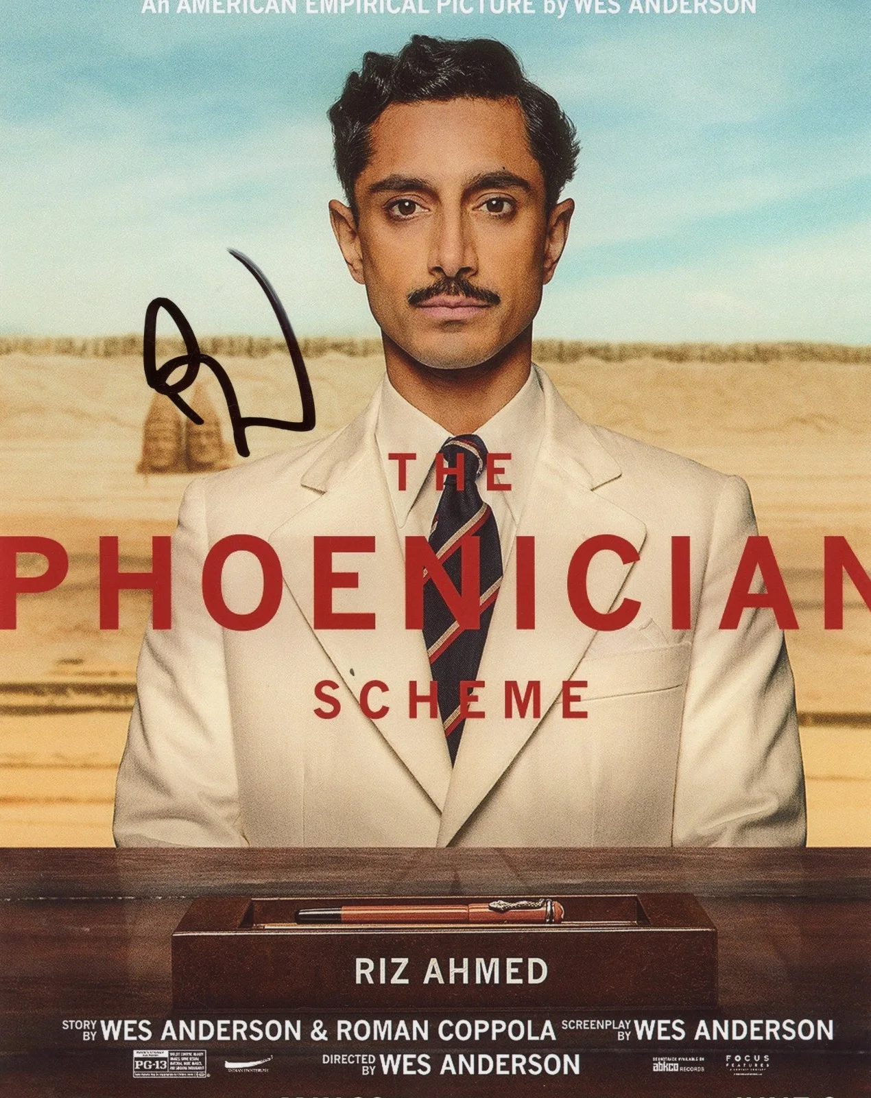Riz Ahmed — Riz Ahmed Signed Autographed THE PHOENICIAN SCHEME 8x10 Photo PROOF ACOA C, image 2