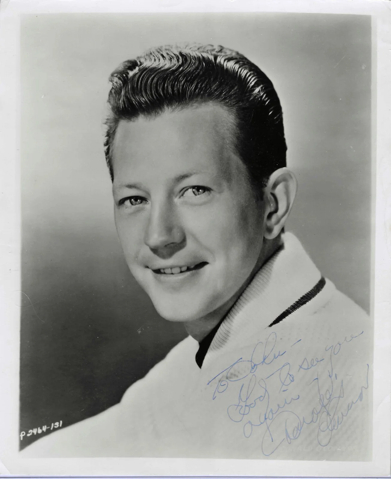Donald O'Connor — DONALD O'CONNOR Signed 8 x 10 "Singing in the Rain", "Francis Talking Mule" COA