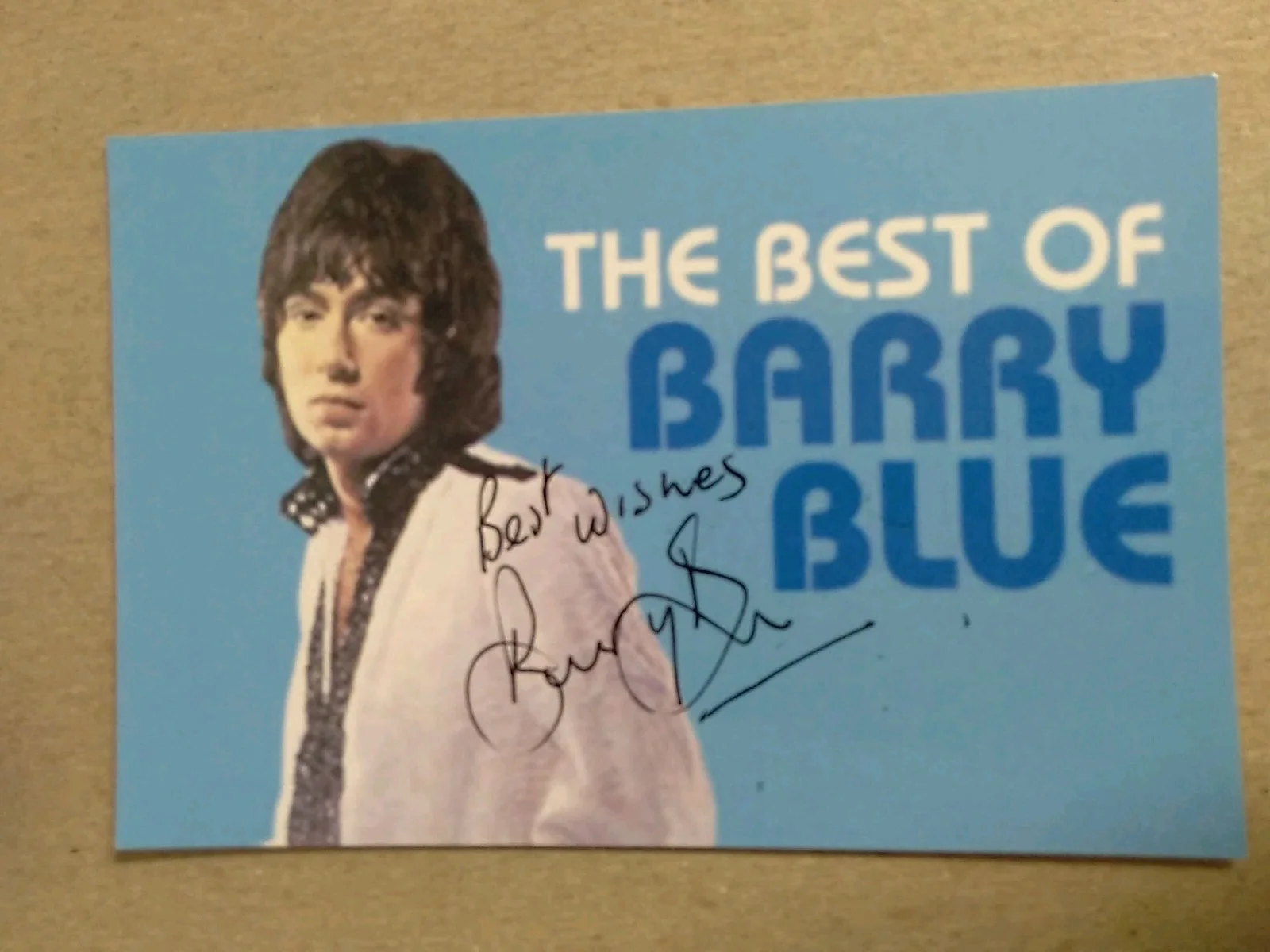 Barry Blue English Singer Autographed 6x4 Photo Signed, изображение 2