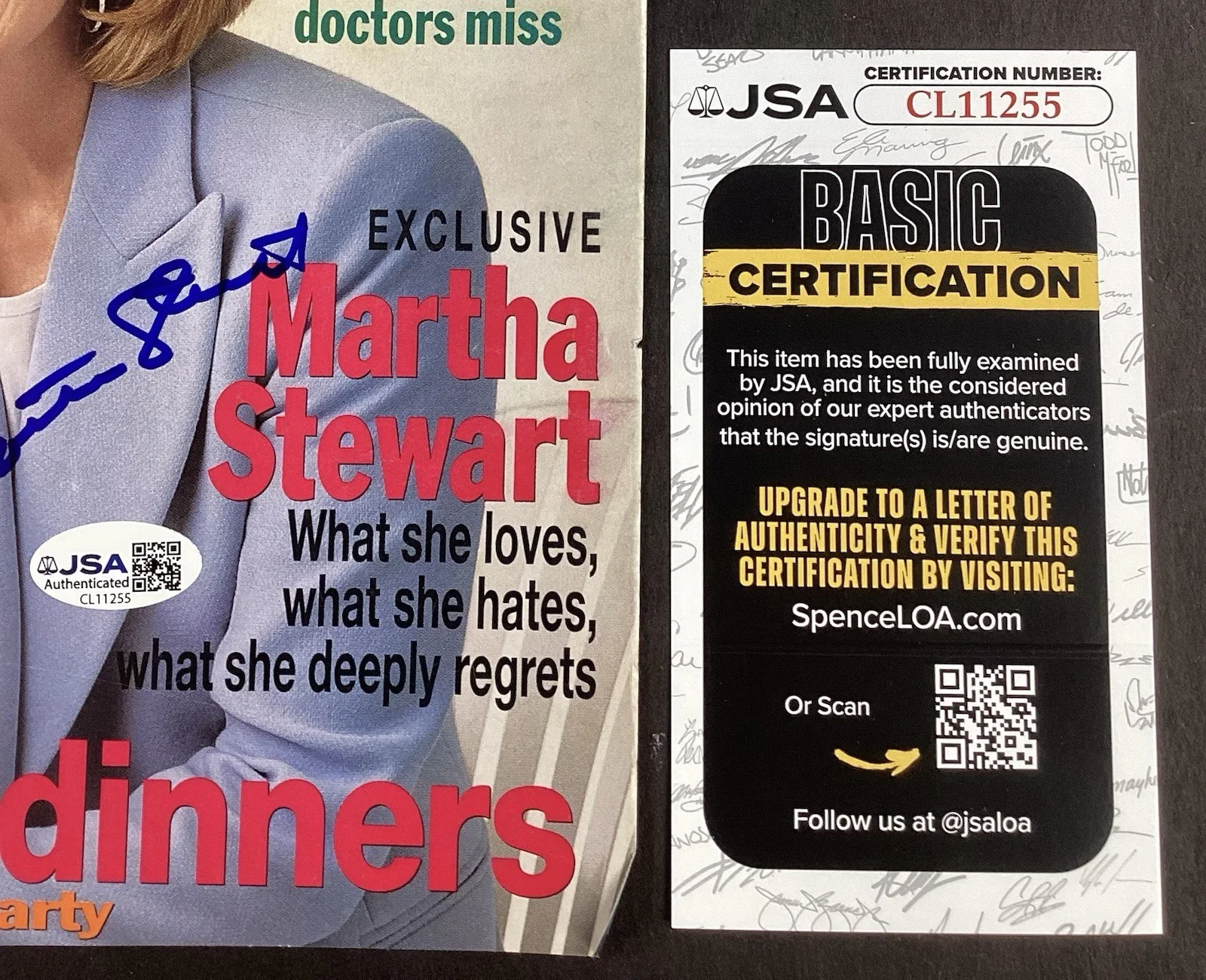 Martha Stewart — Martha Stewart Signed Magazine Page 8x8 Martha Stewart Living Celebrity JSA, image 3