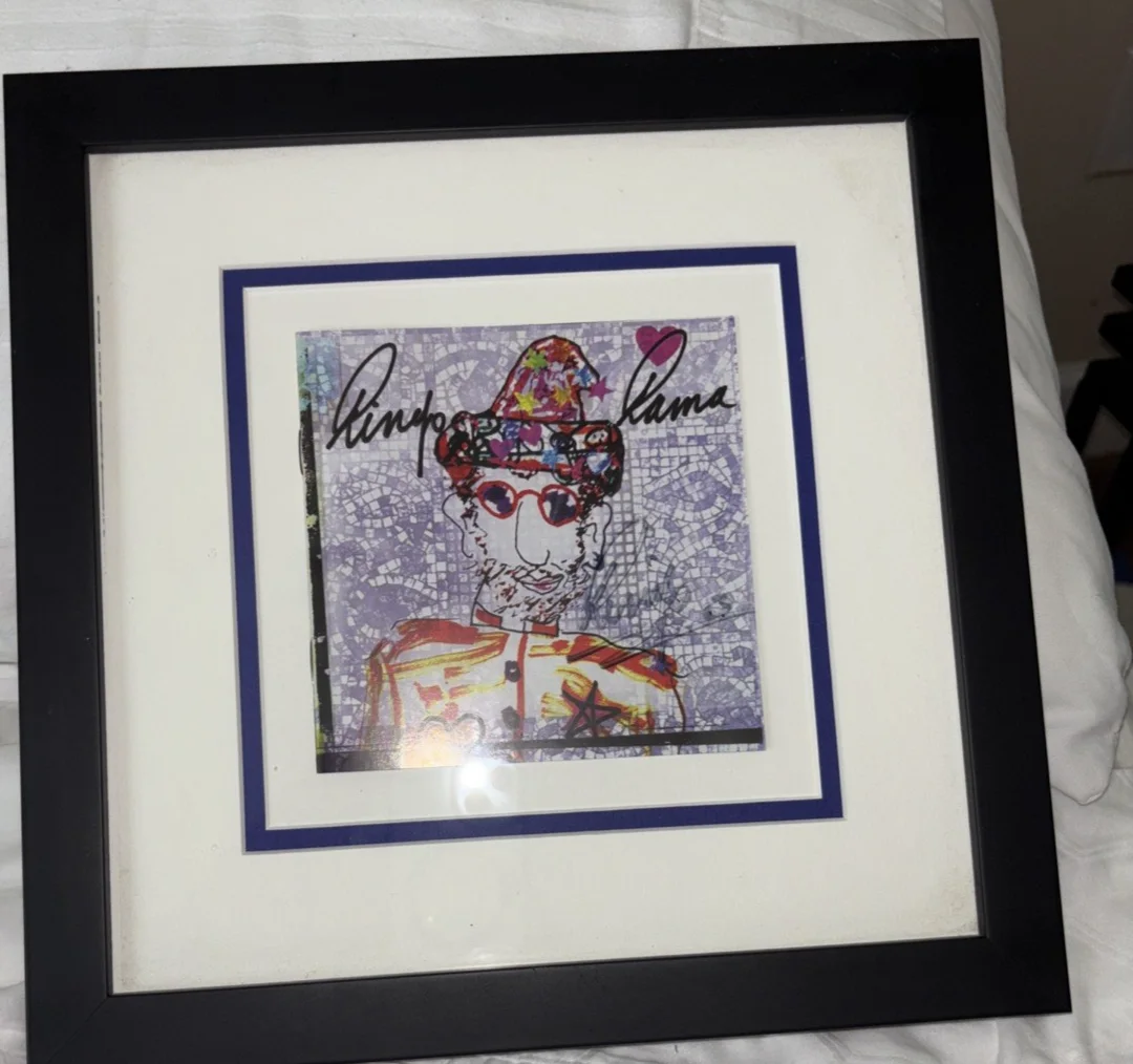 Beatles , Ringo Starr Hand Signed In Silver! Framed 2002 . Private Collection!, image 2