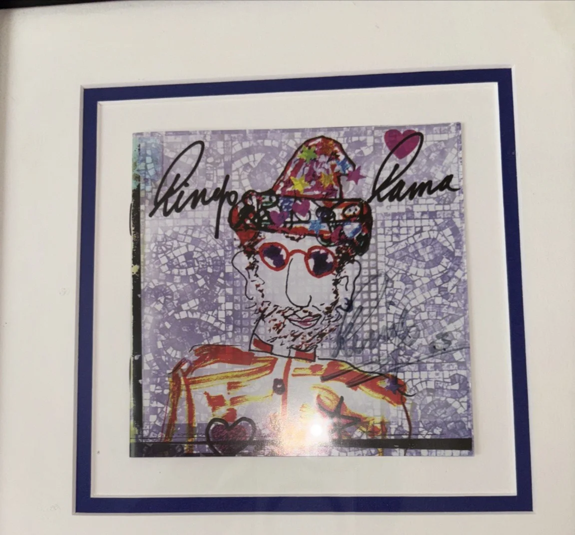 Beatles , Ringo Starr Hand Signed In Silver! Framed 2002 . Private Collection!, image 3
