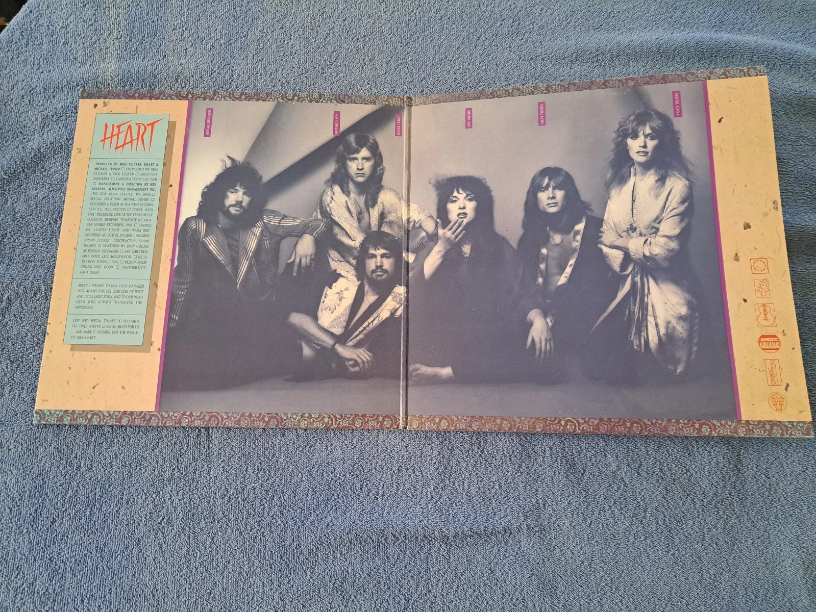 STEVE FOSSEN & MICHAEL DEROSIER FROM HEART SIGNED DOG & BUTTERFLY VINYL JSA COA, изображение 2