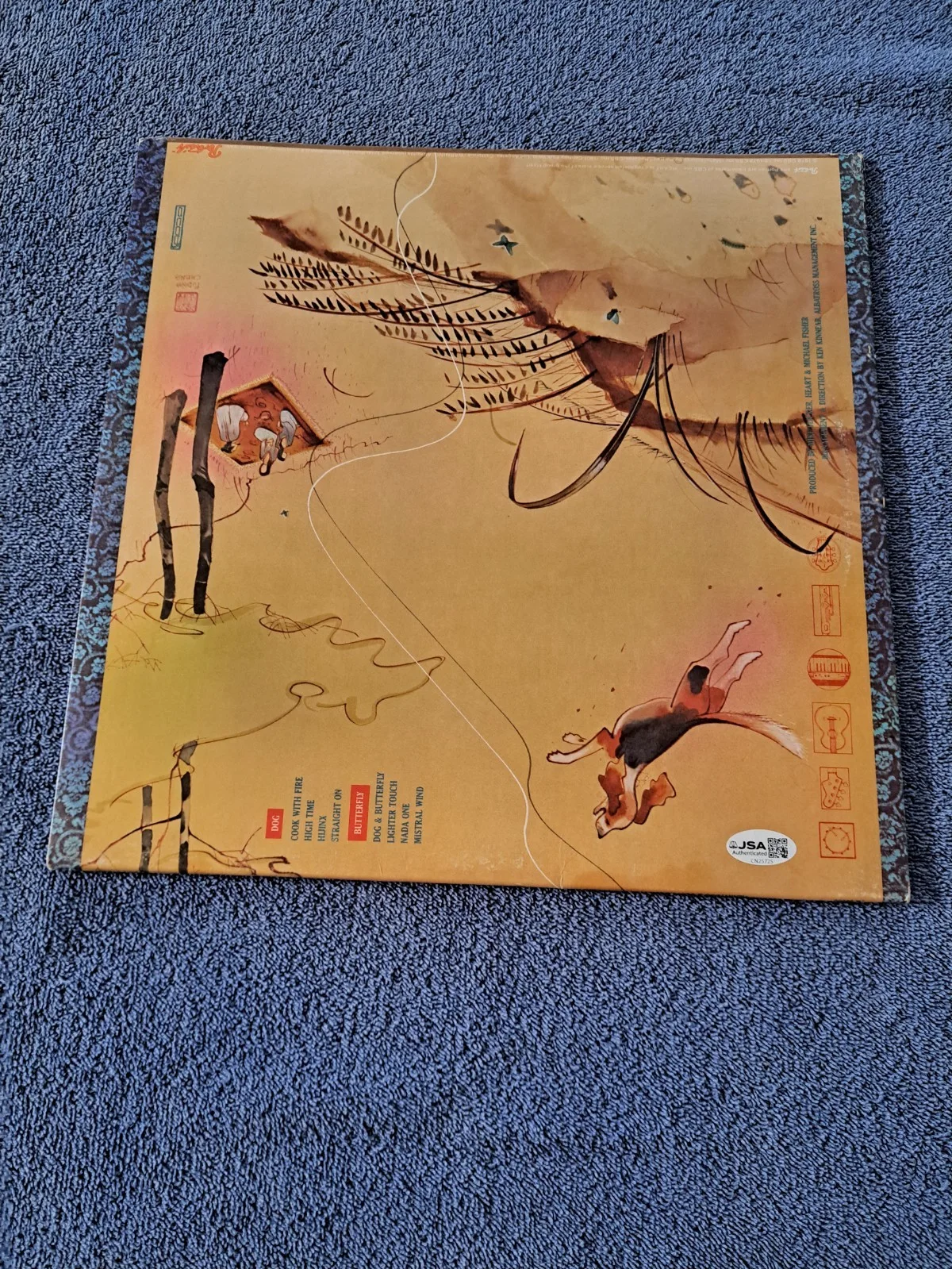 STEVE FOSSEN & MICHAEL DEROSIER FROM HEART SIGNED DOG & BUTTERFLY VINYL JSA COA, изображение 3