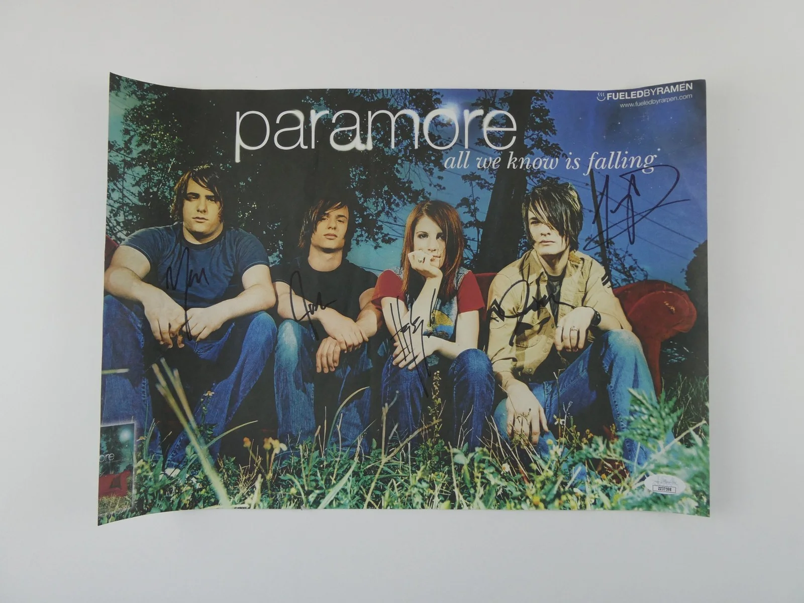 Paramore Signed Poster Hayley Williams +4, 11x15.25, Full Band, JSA COA LOA, image 2