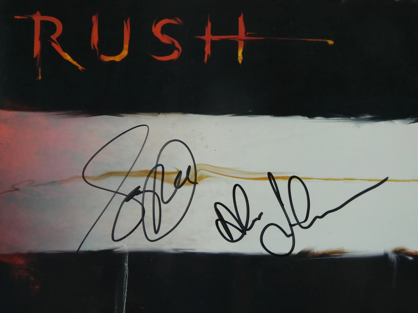 Geddy Lee Alex Lifeson Rush Signed 12x24 Poster Autographed Bent, JSA COA LOA, image 4
