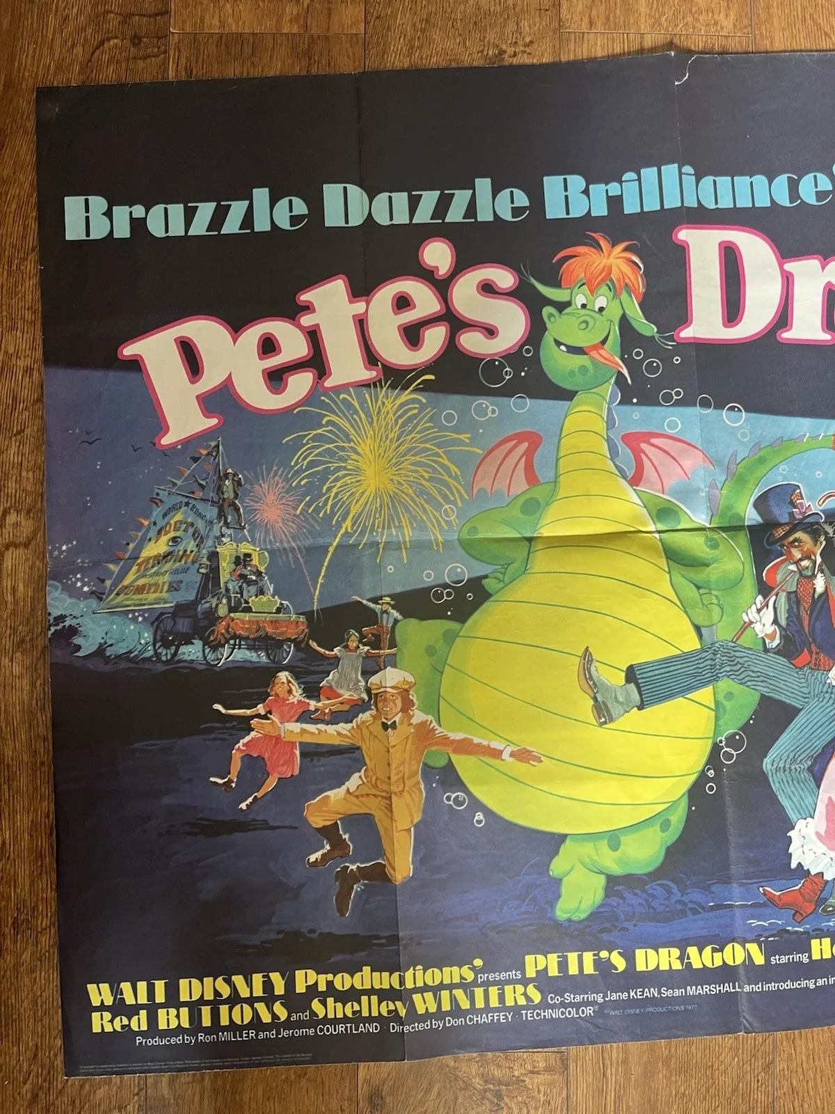 ORIGINAL 1977 PETE’S DRAGON 30” X 40” QUAD FILM POSTER: WALT DISNEY…, изображение 2