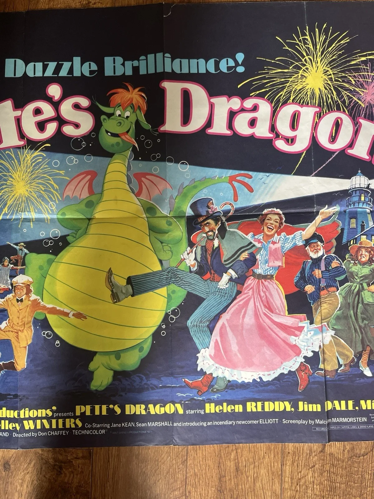 ORIGINAL 1977 PETE’S DRAGON 30” X 40” QUAD FILM POSTER: WALT DISNEY…, изображение 3