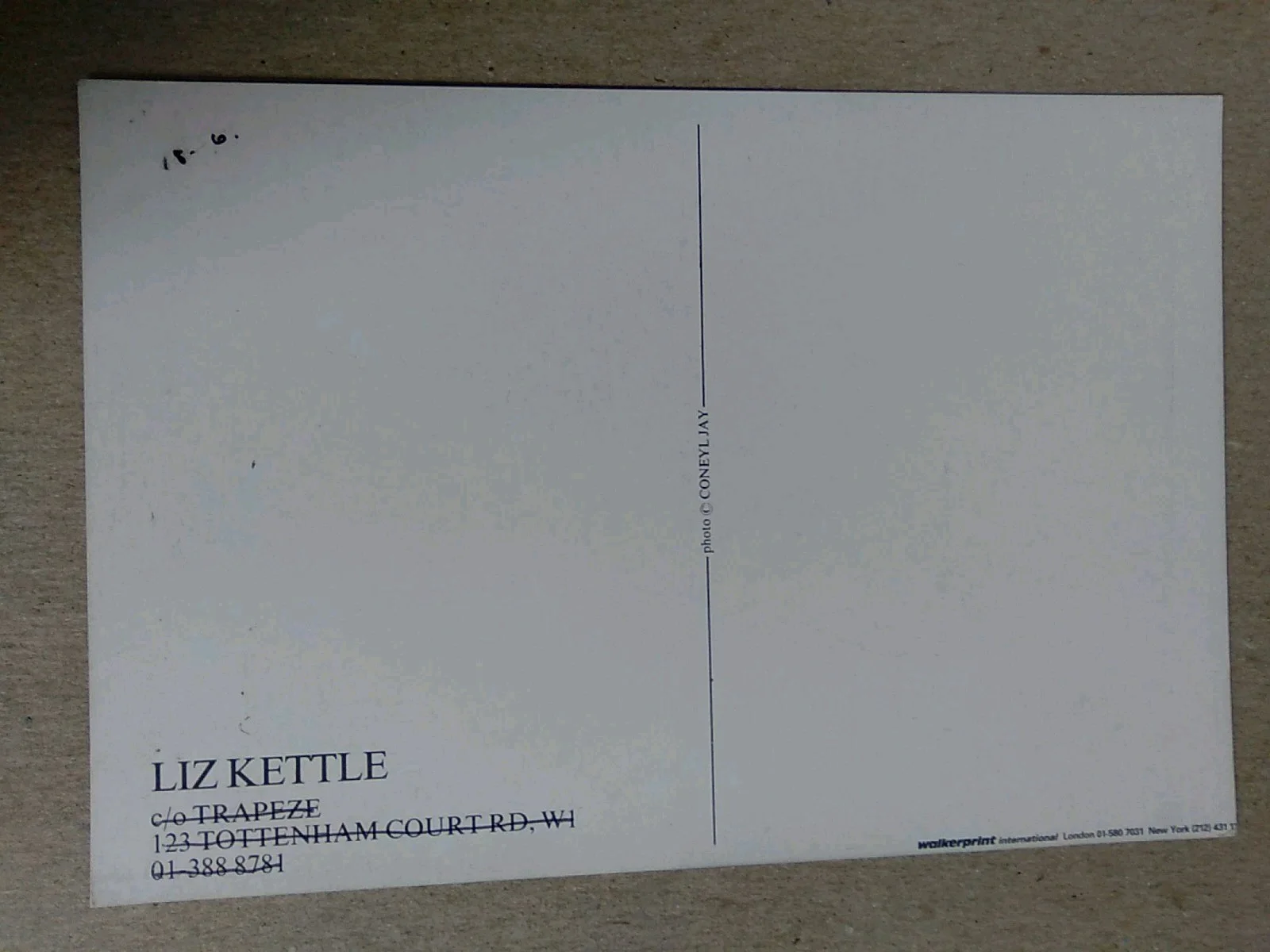 Liz Kettle Actress Autographed 6x4 Postal Card Signed, image 4