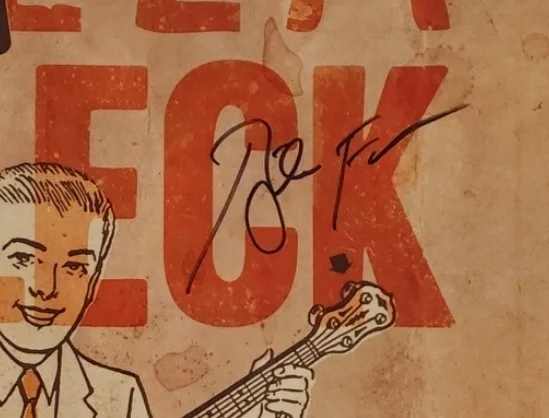 Béla Fleck Rare 2010 Autographed In Store Concert Poster Park Ave CDs Orlando Fl, изображение 2