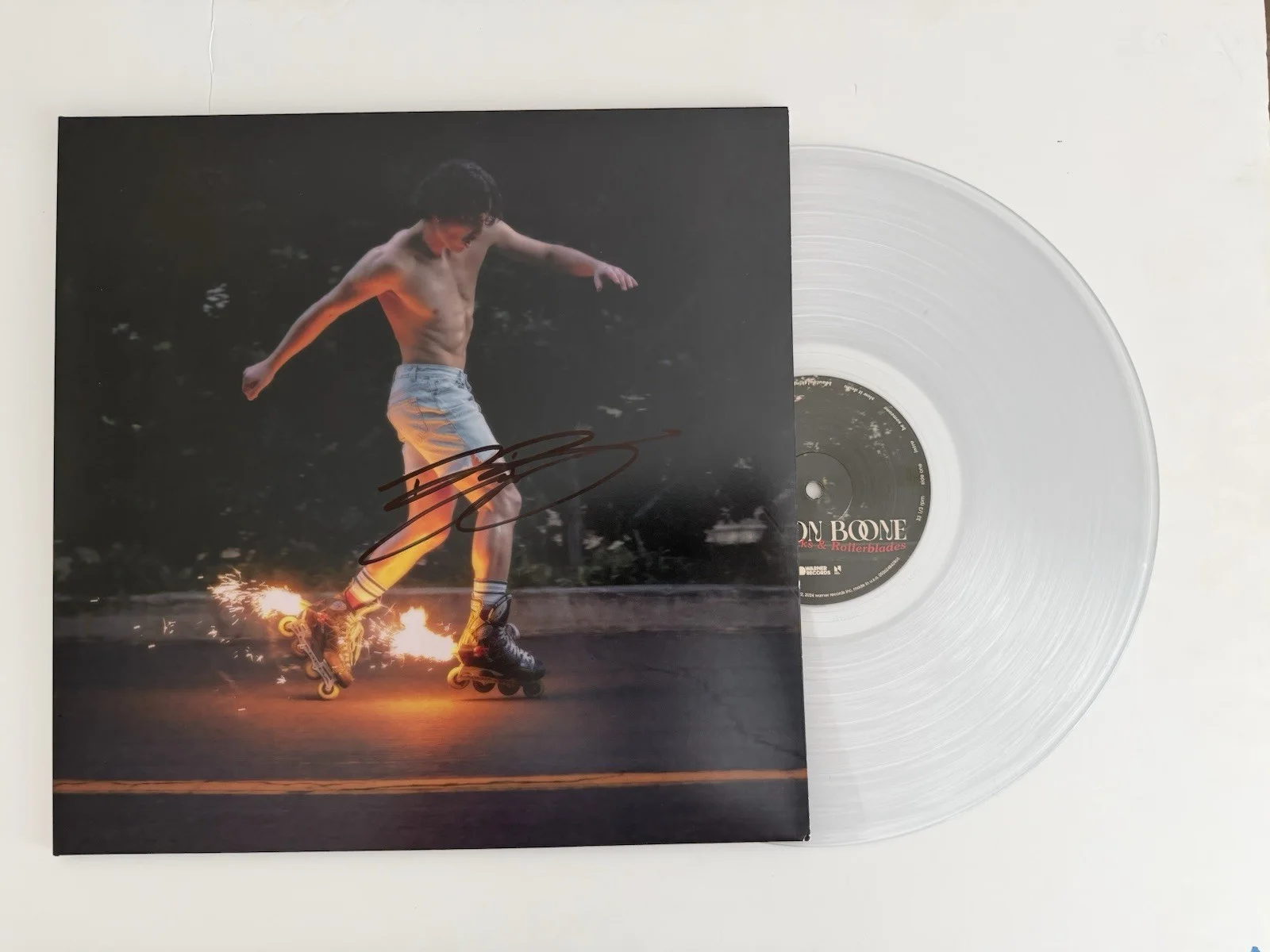 Benson Boone signed FIREWORKS & ROLLERBLADES vinyl Beckett Authenticated, image 3