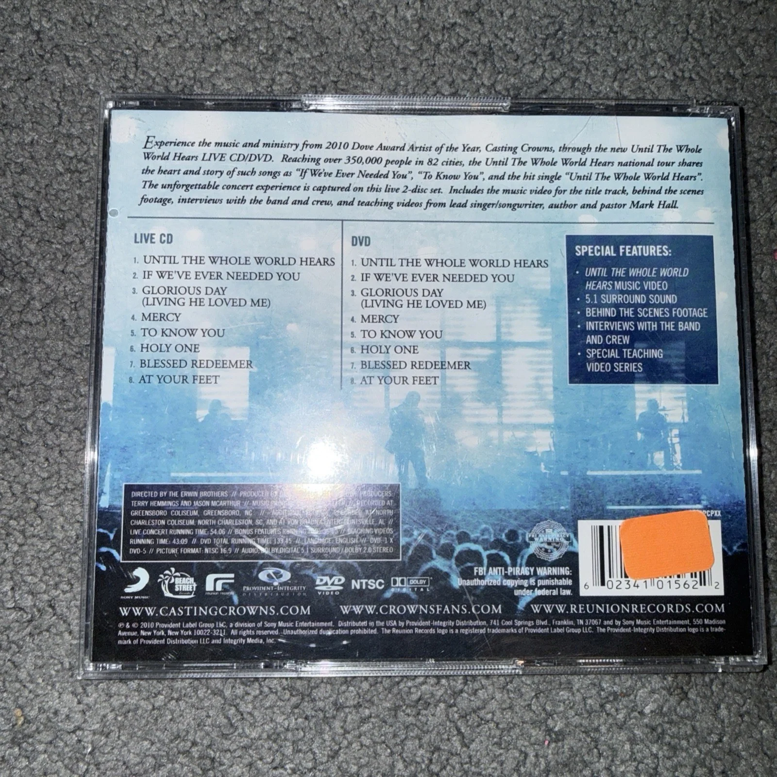 Casting Crowns Live AUTOGRAPH SIGNED CD Until The Whole World Hears CCM, image 5