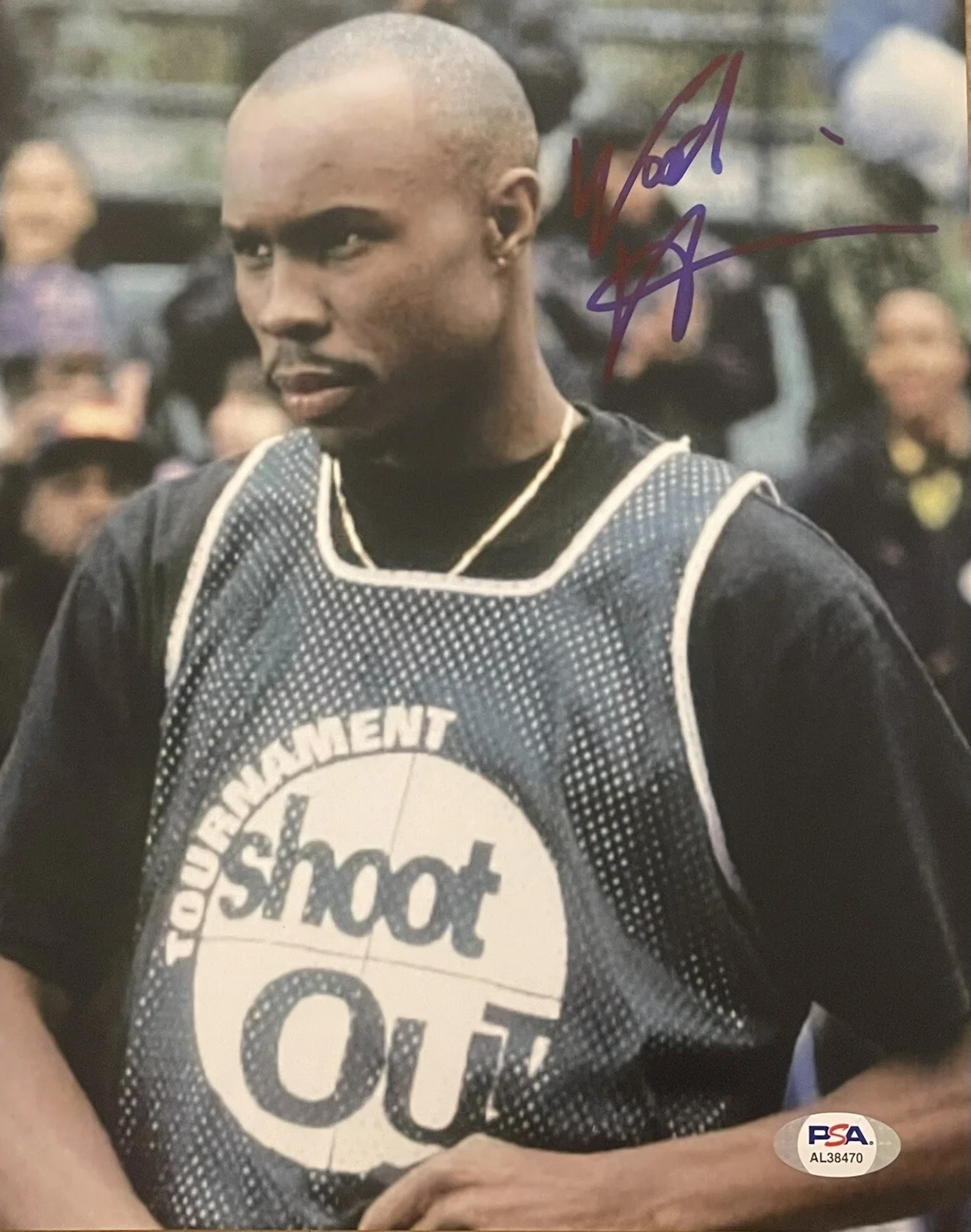 Wood Harris — Wood Harris Signed Remember The Titans Above The Rim Wire 8x10 Photo PSA/DNA