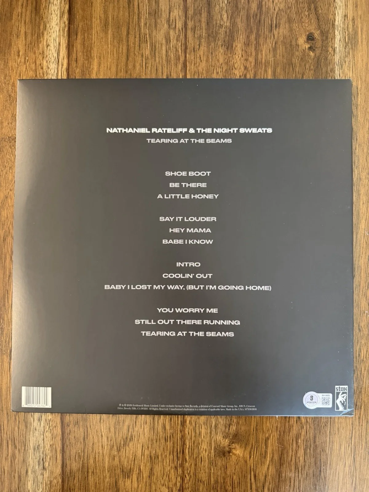 ‘Nathaniel Rateliff & The Night Sweats’ Signed Vinyl Album ‘Tearing At’ Beckett, изображение 2