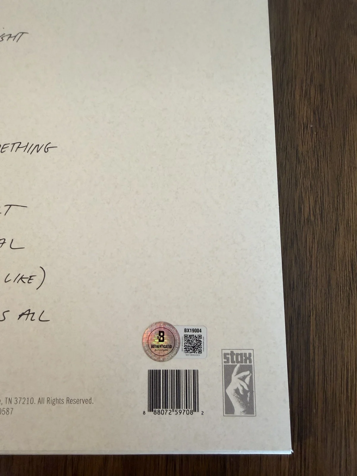 ‘Nathaniel Rateliff & The Night Sweats’ Signed Vinyl Album South Of Here Beckett, изображение 3
